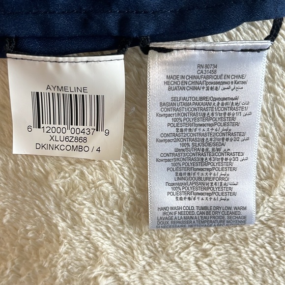 BCBG MaxAzria, Aymeline, sleeveless dress, dark ink navy combo fabric - Picture 12 of 15